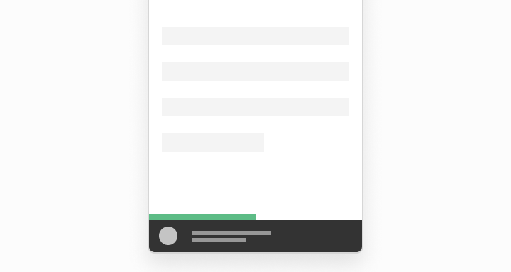 Example of a Transaction progress bar template